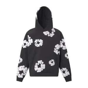 Denim Tears Cotton Wreath Hoodie Black Contrast