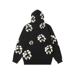 Denim Tears Cotton Wreath Hoodie Black Core Essential