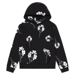 Denim Tears Cotton Wreath Hoodie “Black Mono Fist”