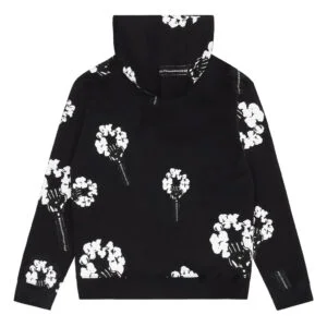 Denim Tears Cotton Wreath Hoodie “Black Mono Fist”