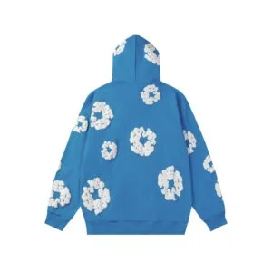 Denim Tears Cotton Wreath Hoodie Blue Bold Statement