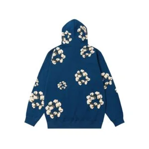 Denim Tears Cotton Wreath Hoodie Blue Street Core