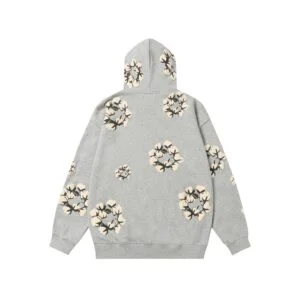 Denim Tears Cotton Wreath Hoodie Grey Essential Blend