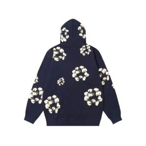 Denim Tears Cotton Wreath Hoodie Navy Classic Tone