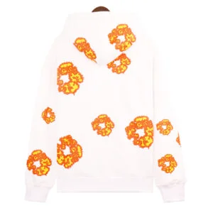 Denim Tears Cotton Wreath Hoodie White Flame Print