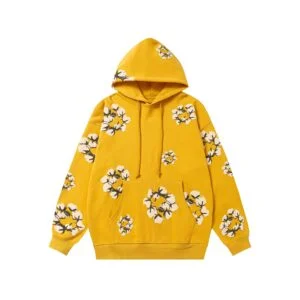 Denim Tears Cotton Wreath Hoodie Yellow Statement Pop