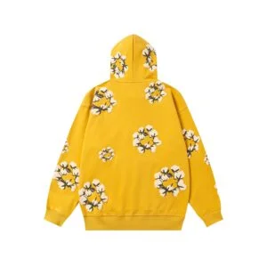 Denim Tears Cotton Wreath Hoodie Yellow Statement Pop