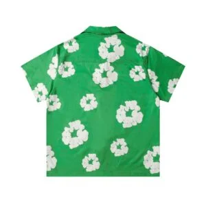 Denim Tears Cotton Wreath Short Sleeve Shirt Green Fresh Resort