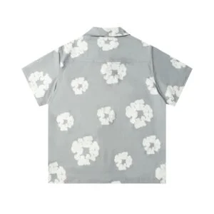 Denim Tears Cotton Wreath Short Sleeve Shirt Grey Minimal Tone
