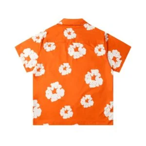 Denim Tears Cotton Wreath Short Sleeve Shirt Orange Heat Resort