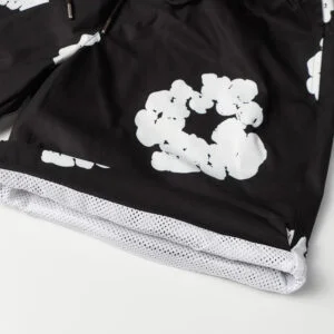 Denim Tears Cotton Wreath Shorts Black Core Contrast