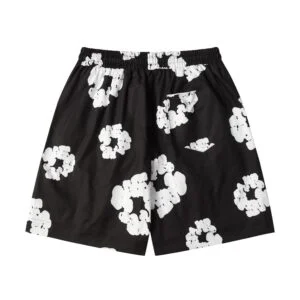 Denim Tears Cotton Wreath Shorts Black Core Contrast
