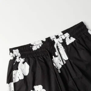 Denim Tears Cotton Wreath Shorts Black Core Contrast