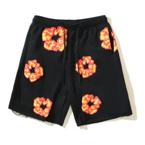 Denim Tears Cotton Wreath Shorts “Black Heat Bloom”