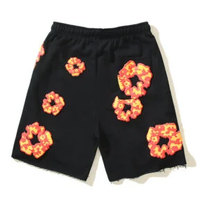 Denim Tears Cotton Wreath Shorts “Black Heat Bloom”