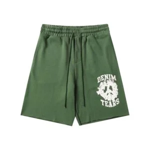 Denim Tears Cotton Wreath Shorts Forest Green Logo
