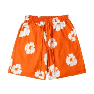 Denim Tears Cotton Wreath Shorts Orange Heat Statement