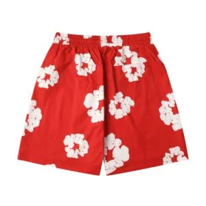 Denim Tears Cotton Wreath Shorts Red Bold Summer