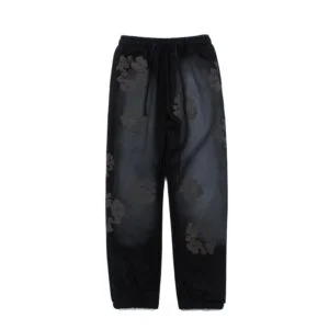 Denim Tears Cotton Wreath Sweatpants “Black Washed Bloom”
