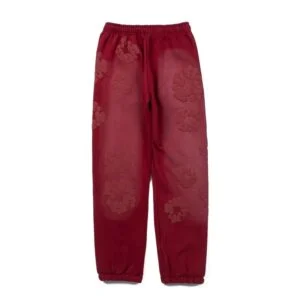 Denim Tears Cotton Wreath Sweatpants “Burgundy Washed Bloom”