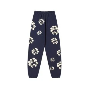 Denim Tears Cotton Wreath Sweatpants Navy Classic Graphic Edition