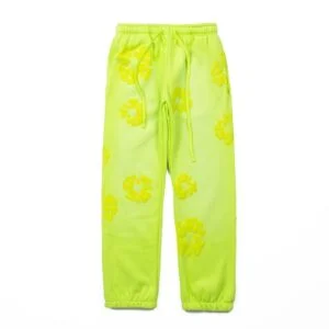 Denim Tears Cotton Wreath Sweatpants “Neon Green Bloom”