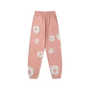 Denim Tears Cotton Wreath Sweatpants Pink Soft Tone Graphic