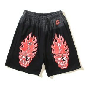 Denim Tears Flame Skull Shorts “Black Inferno”