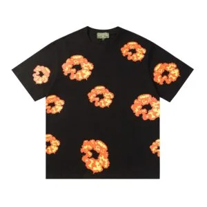 Denim Tears Flame Wreath Graphic T-Shirt Black Contrast Edition