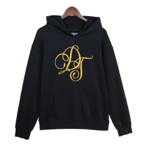 Denim Tears Script Logo Hoodie “Black Gold Signature”