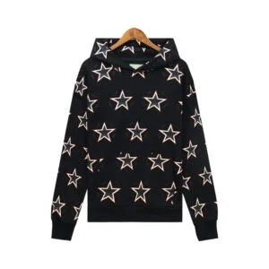 Denim Tears Star Print Hoodie Black