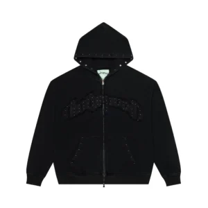 Godspeed Studded Logo Zip Hoodie Black