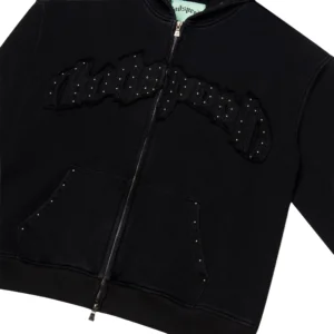 Godspeed Studded Logo Zip Hoodie Black