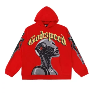 Godspeed Android Head Hoodie Red