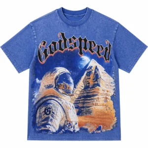 Godspeed Astronaut Pyramid T-Shirt Blue