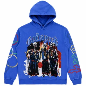 Godspeed Basketball Skeleton Hoodie Blue