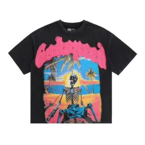 Godspeed Beach Skeleton T-Shirt Black