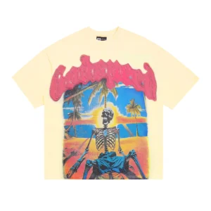 Godspeed Beach Skeleton T-Shirt Yellow