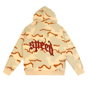 Godspeed Camo Logo Zip Hoodie Beige