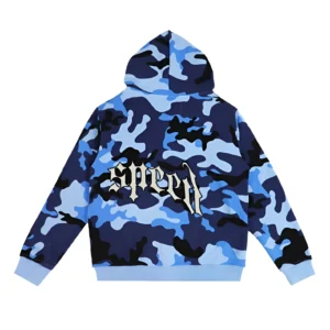 Godspeed Camo Logo Zip Hoodie Blue