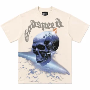 Godspeed Cosmic Skull T-Shirt Beige