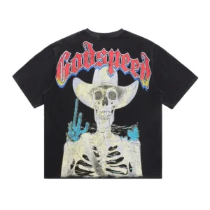 Godspeed Cowboy Skeleton T-Shirt Black