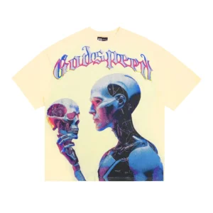 Godspeed Cyber Skull T-Shirt Yellow