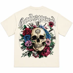 Godspeed Floral Skull T-Shirt Beige