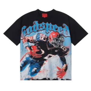 Godspeed Football Graphic T-Shirt Black