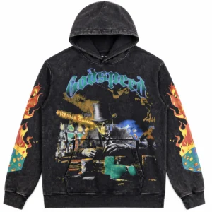 Godspeed Gambler Flame Hoodie Black
