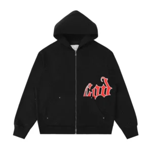 Godspeed Gothic Logo Zip Hoodie Black