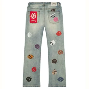 Godspeed Monogram Denim Jeans Gray