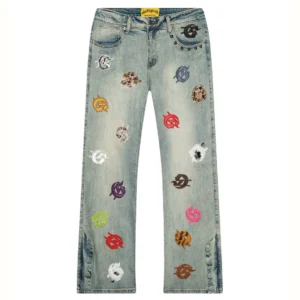 Godspeed Monogram Denim Jeans Gray