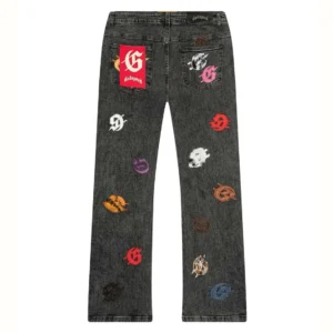 Godspeed Monogram Denim Jeans Dark Grey